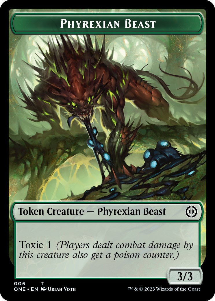 Phyrexian Mite (012) // Phyrexian Beast Double-Sided Token [Phyrexia: All Will Be One Tokens] - Magic: The Gathering - Card Brawlers | Quebec | Canada |