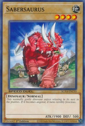 Sabersaurus [SGX4-ENC03] Common - Yu-Gi-Oh! - Card Brawlers | Quebec | Canada |
