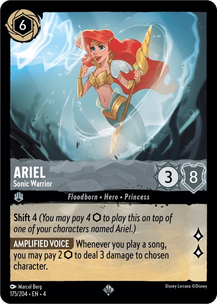 Ariel - Sonic Warrior (175/204) [Ursula's Return] - Disney - Card Brawlers | Quebec | Canada |
