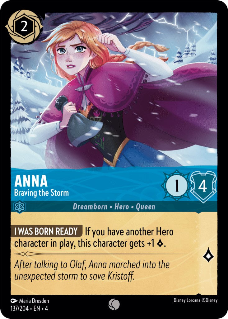 Anna - Braving the Storm (137/204) [Ursula's Return] - Disney - Card Brawlers | Quebec | Canada |