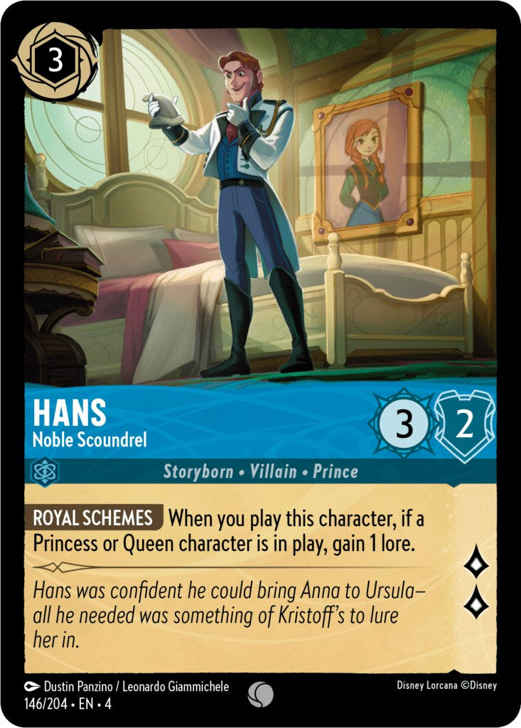 Hans - Noble Scoundrel (146/204) [Ursula's Return] - Disney - Card Brawlers | Quebec | Canada |