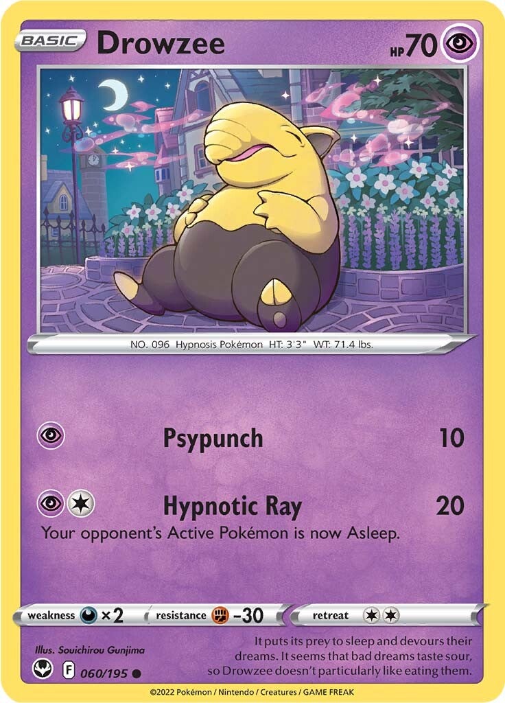 Drowzee (060/195) [Sword & Shield: Silver Tempest] - Pokémon - Card Brawlers | Quebec | Canada |