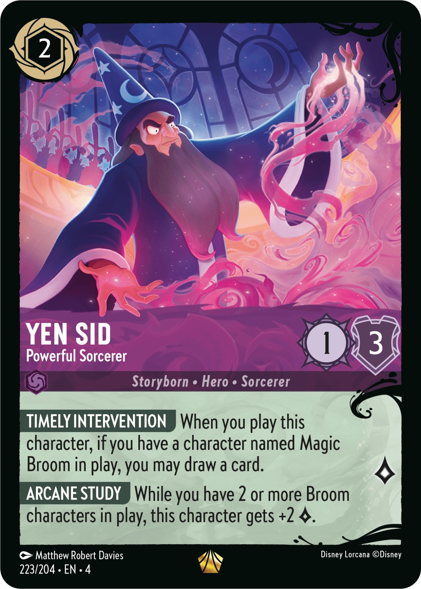 Yen Sid - Powerful Sorcerer (223/204) (223/204) [Illumineer's Quest: Deep Trouble] - Disney - Card Brawlers | Quebec | Canada |