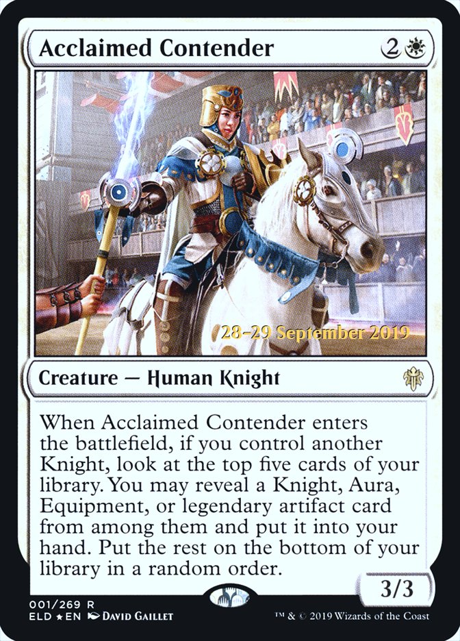 Acclaimed Contender [Throne of Eldraine Prerelease Promos] - Magic: The Gathering - Card Brawlers | Quebec | Canada |