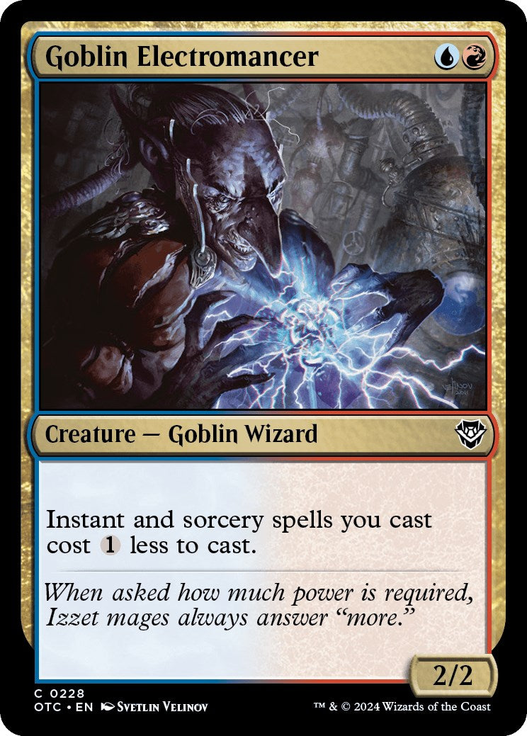 Goblin Electromancer [Outlaws of Thunder Junction Commander] - Magic: The Gathering - Card Brawlers | Quebec | Canada |