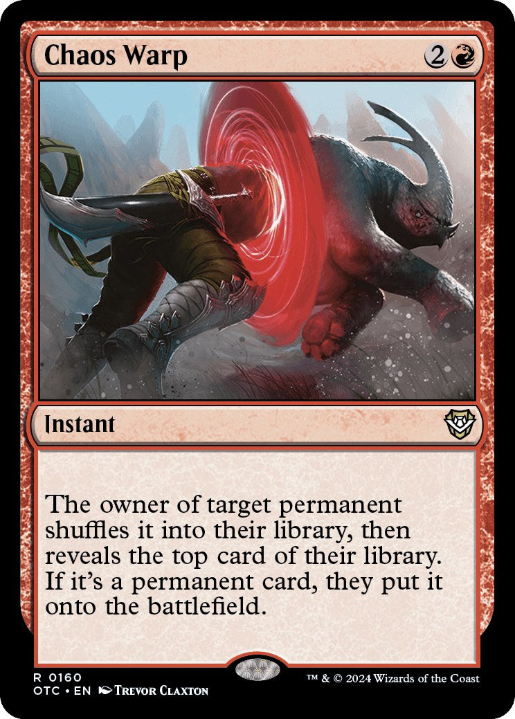Chaos Warp [Outlaws of Thunder Junction Commander] - Magic: The Gathering - Card Brawlers | Quebec | Canada |