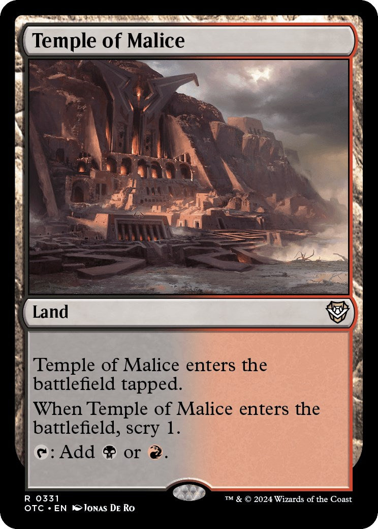 Temple of Malice [Outlaws of Thunder Junction Commander] - Magic: The Gathering - Card Brawlers | Quebec | Canada |