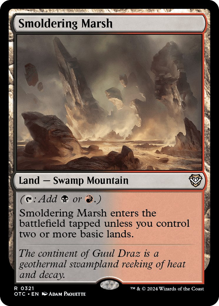 Smoldering Marsh [Outlaws of Thunder Junction Commander] - Magic: The Gathering - Card Brawlers | Quebec | Canada |