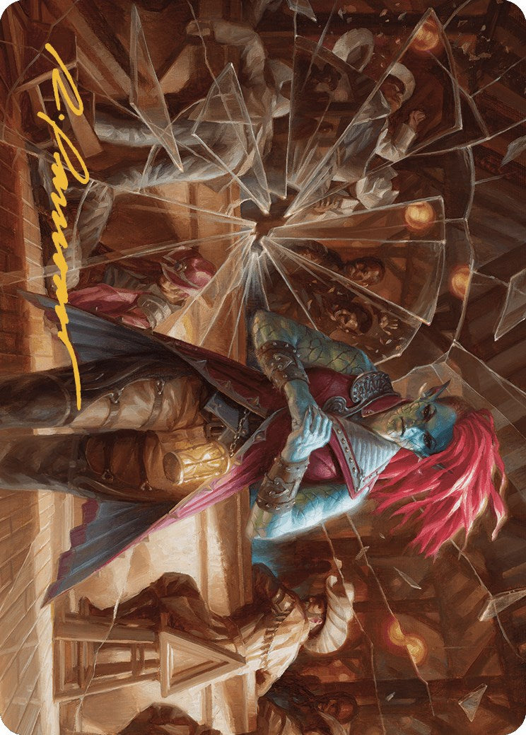 Obeka, Splitter of Seconds Art Card (Gold-Stamped Signature) [Outlaws of Thunder Junction Art Series] - Magic: The Gathering - Card Brawlers | Quebec | Canada |