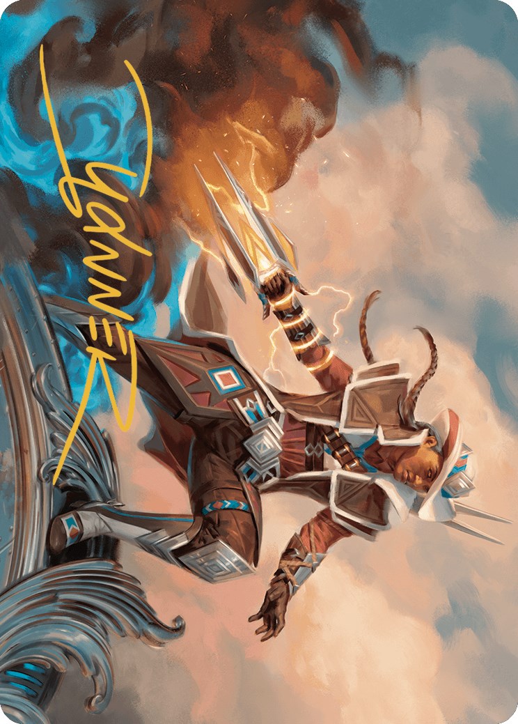 Annie Flash, the Veteran Art Card (Gold-Stamped Signature) [Outlaws of Thunder Junction Art Series] - Magic: The Gathering - Card Brawlers | Quebec | Canada |