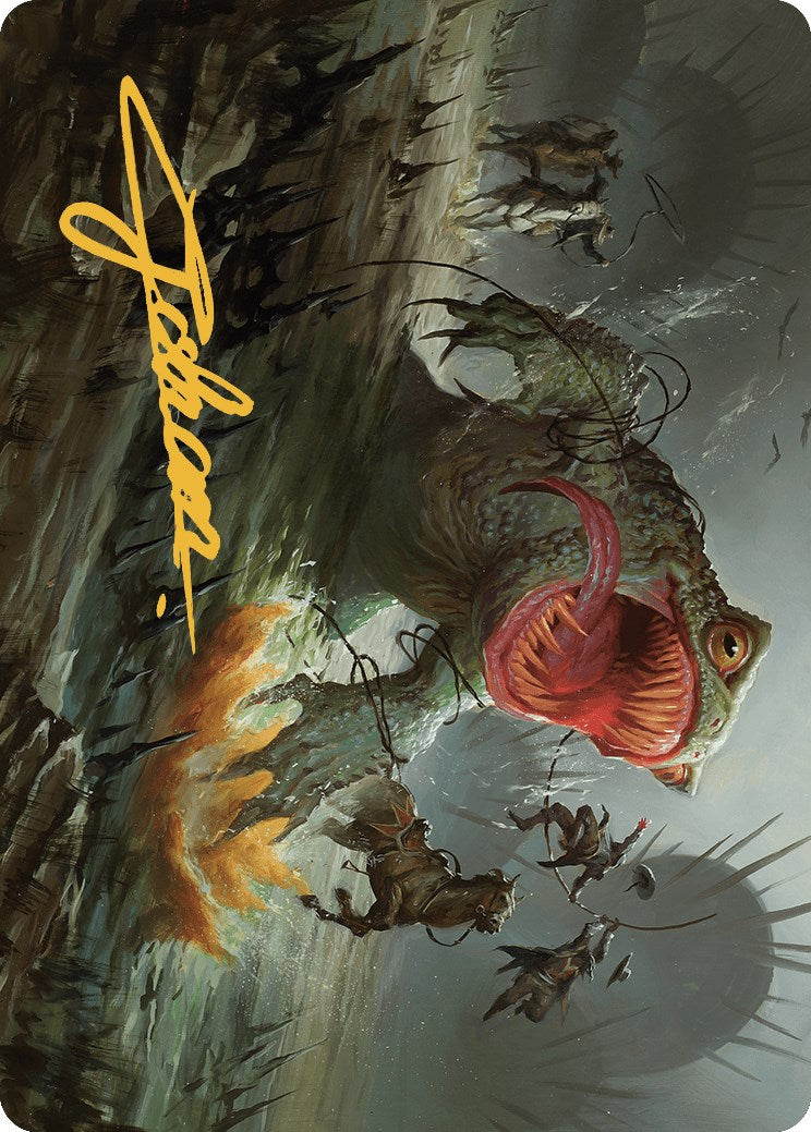 The Gitrog, Ravenous Ride Art Card (Gold-Stamped Signature) [Outlaws of Thunder Junction Art Series] - Magic: The Gathering - Card Brawlers | Quebec | Canada |
