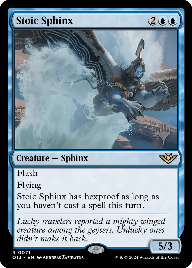 Stoic Sphinx (Promo Pack) [Outlaws of Thunder Junction Promos] - Magic: The Gathering - Card Brawlers | Quebec | Canada |