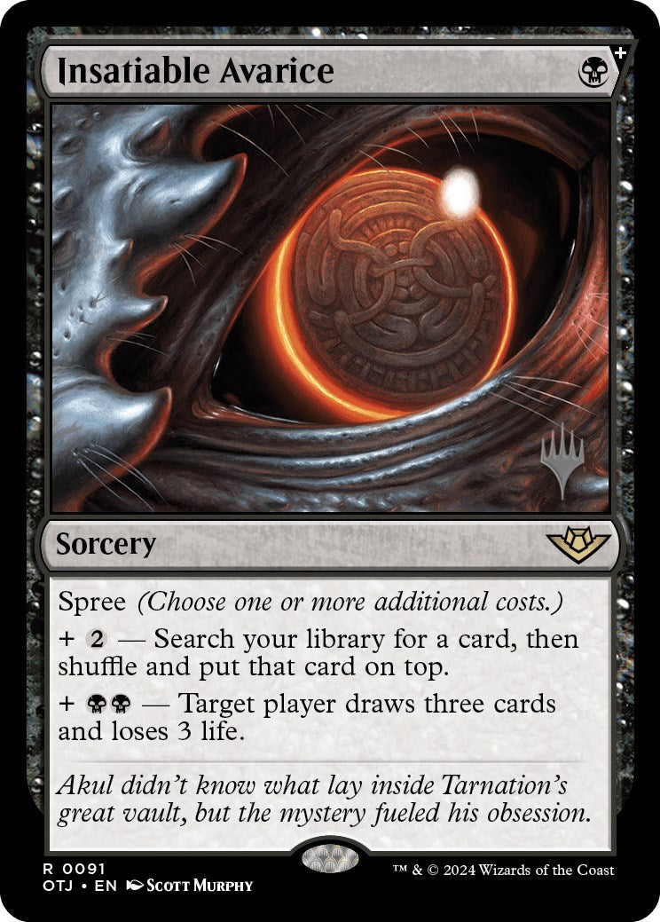 Insatiable Avarice (Promo Pack) [Outlaws of Thunder Junction Promos] - Magic: The Gathering - Card Brawlers | Quebec | Canada |