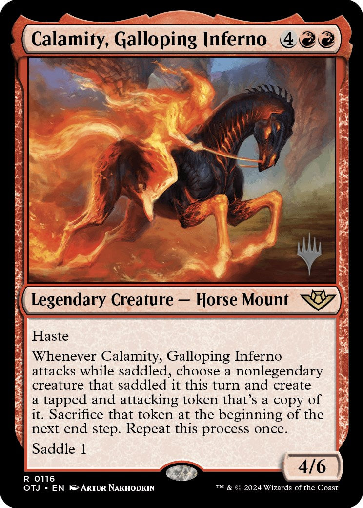 Calamity, Galloping Inferno (Promo Pack) [Outlaws of Thunder Junction Promos] - Magic: The Gathering - Card Brawlers | Quebec | Canada |
