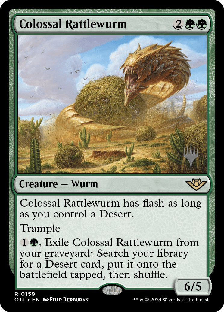 Colossal Rattlewurm (Promo Pack) [Outlaws of Thunder Junction Promos] - Magic: The Gathering - Card Brawlers | Quebec | Canada |