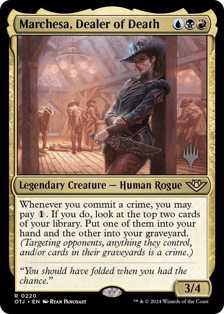 Marchesa, Dealer of Death (Promo Pack) [Outlaws of Thunder Junction Promos] - Magic: The Gathering - Card Brawlers | Quebec | Canada |