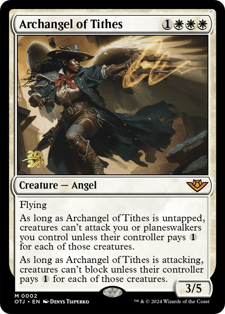 Archangel of Tithes [Outlaws of Thunder Junction Prerelease Promos] - Magic: The Gathering - Card Brawlers | Quebec | Canada |