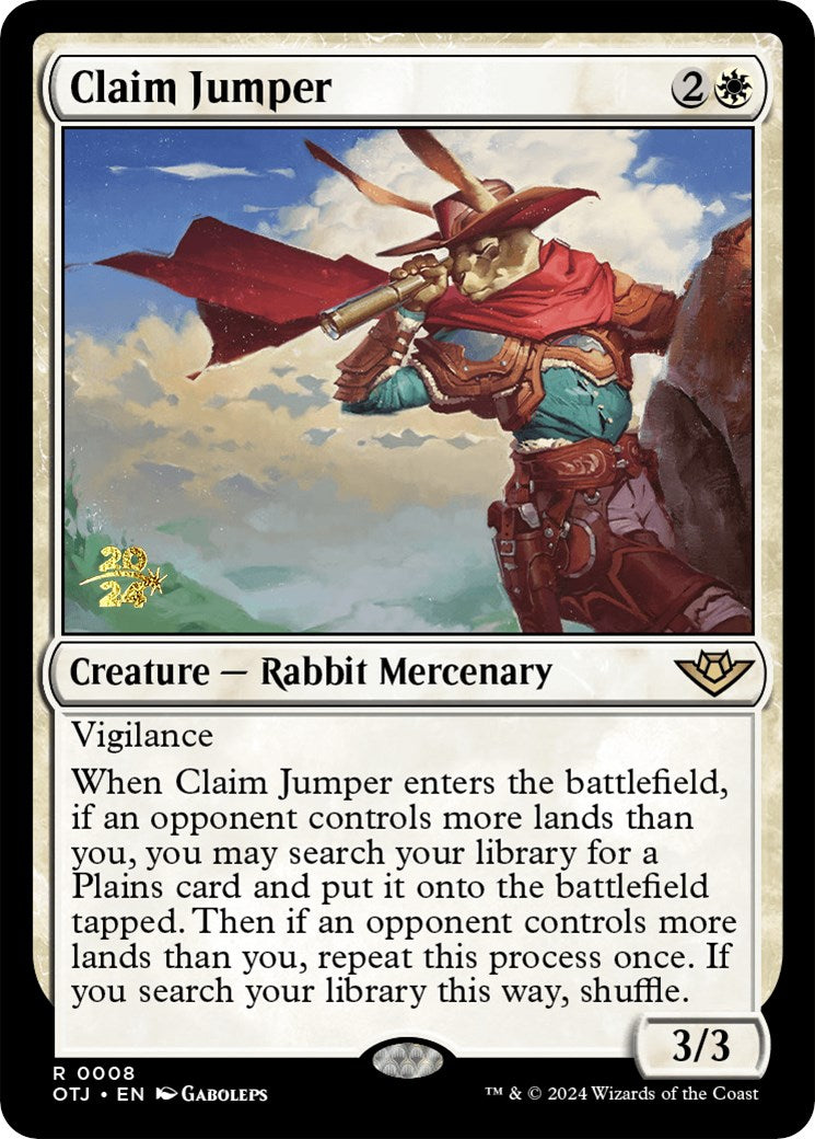 Claim Jumper [Outlaws of Thunder Junction Prerelease Promos] - Magic: The Gathering - Card Brawlers | Quebec | Canada |