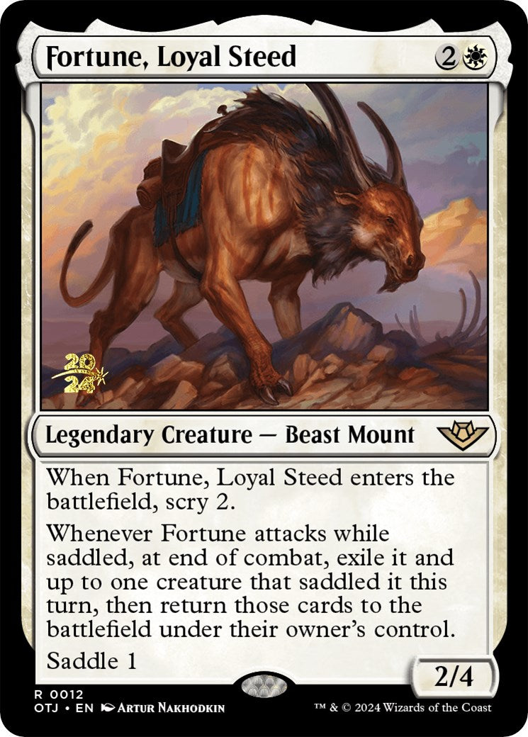 Fortune, Loyal Steed [Outlaws of Thunder Junction Prerelease Promos] - Magic: The Gathering - Card Brawlers | Quebec | Canada |