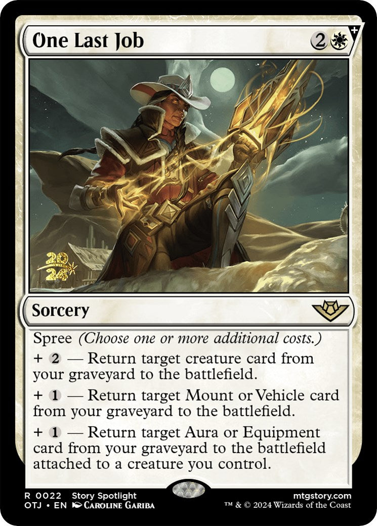 One Last Job [Outlaws of Thunder Junction Prerelease Promos] - Magic: The Gathering - Card Brawlers | Quebec | Canada |