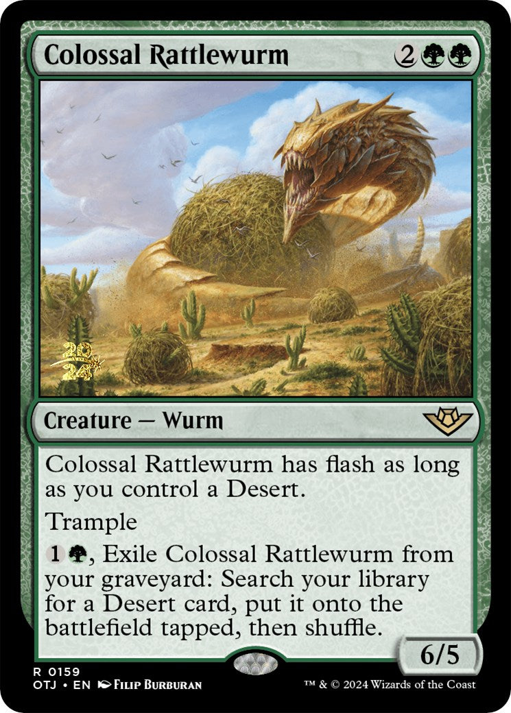 Colossal Rattlewurm [Outlaws of Thunder Junction Prerelease Promos] - Magic: The Gathering - Card Brawlers | Quebec | Canada |