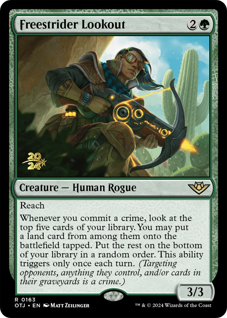 Freestrider Lookout [Outlaws of Thunder Junction Prerelease Promos] - Magic: The Gathering - Card Brawlers | Quebec | Canada |