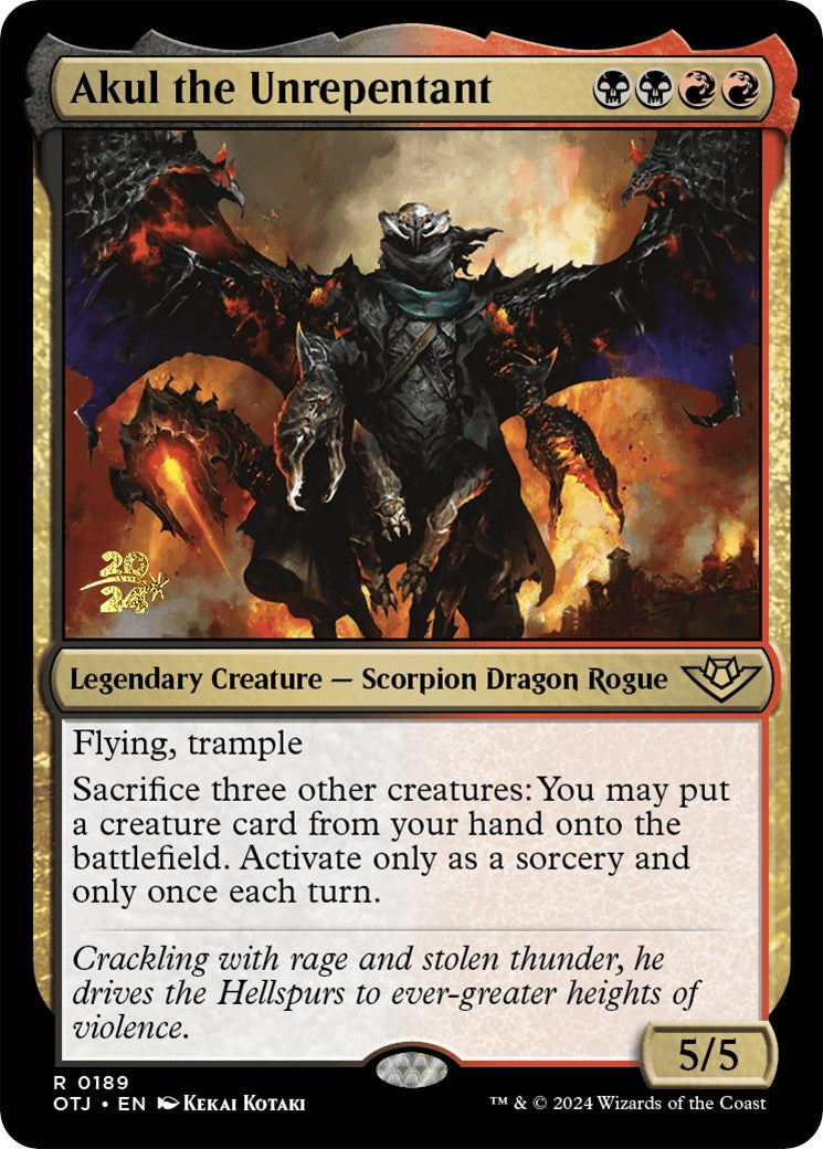 Akul the Unrepentant [Outlaws of Thunder Junction Prerelease Promos] - Magic: The Gathering - Card Brawlers | Quebec | Canada |