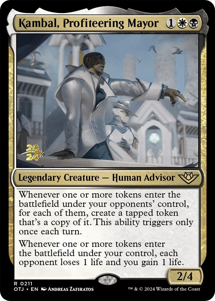 Kambal, Profiteering Mayor [Outlaws of Thunder Junction Prerelease Promos] - Magic: The Gathering - Card Brawlers | Quebec | Canada |