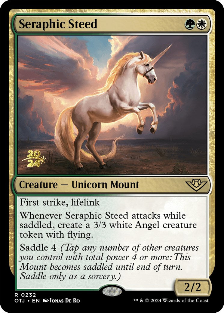 Seraphic Steed [Outlaws of Thunder Junction Prerelease Promos] - Magic: The Gathering - Card Brawlers | Quebec | Canada |