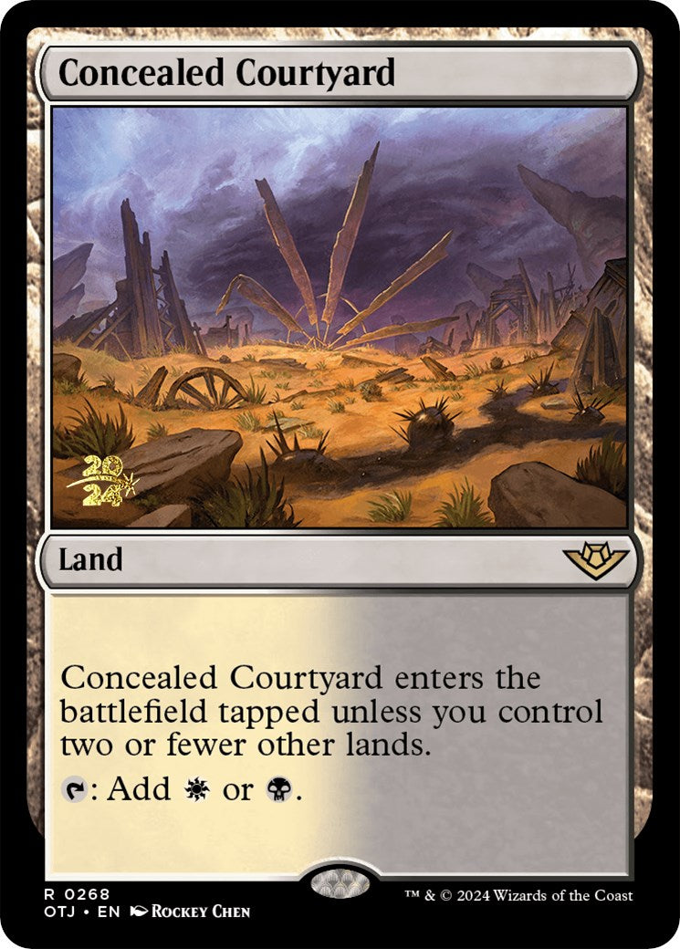 Concealed Courtyard (OTJ) [Outlaws of Thunder Junction Prerelease Promos] - Magic: The Gathering - Card Brawlers | Quebec | Canada |