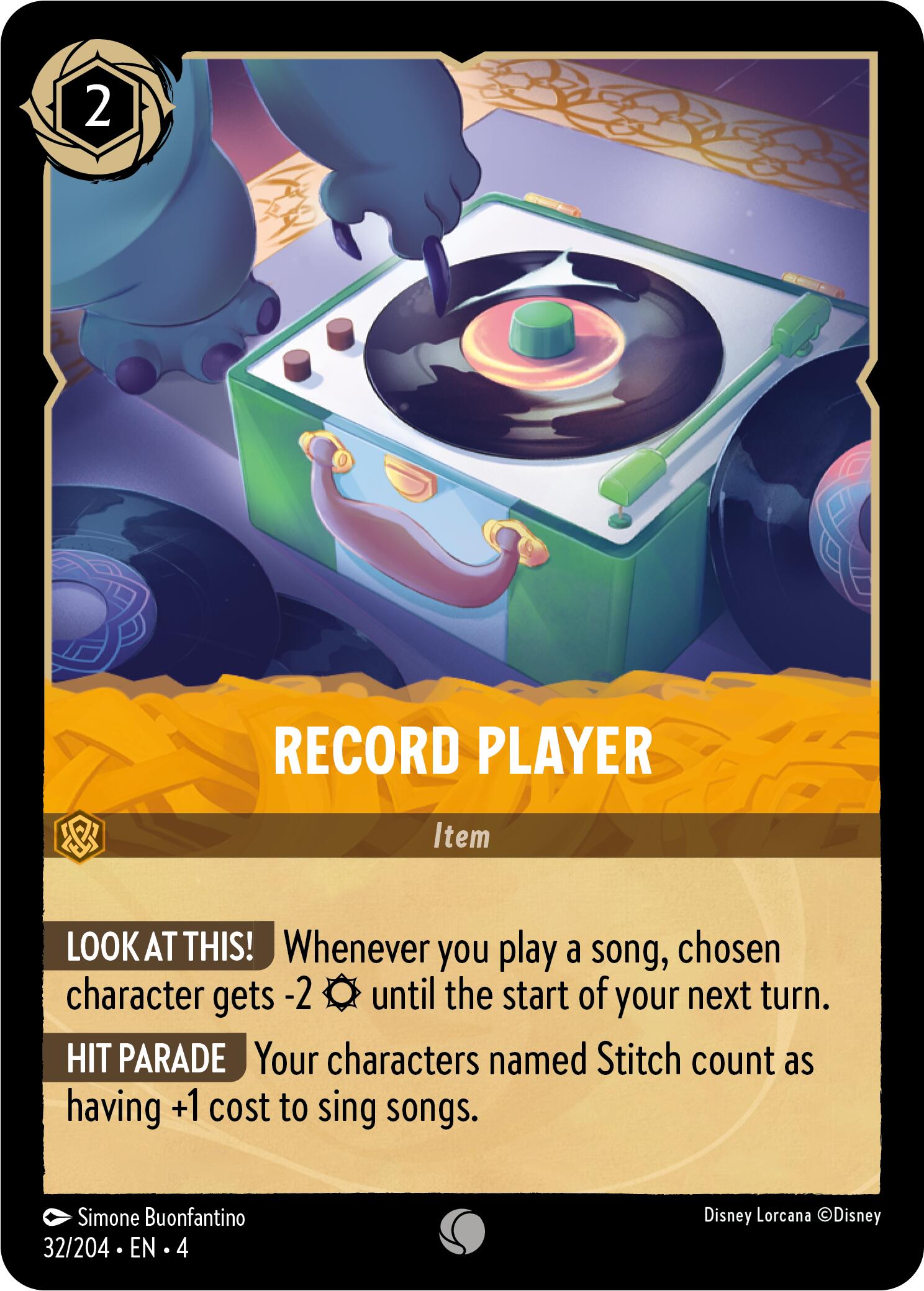 Record Player (32/204) [Ursula's Return] - Disney - Card Brawlers | Quebec | Canada |