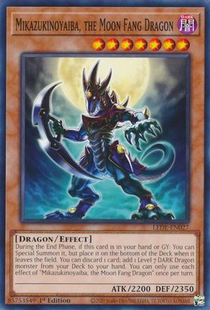 Mikazukinoyaiba, the Moon Fang Dragon [LEDE-EN027] Common - Yu-Gi-Oh! - Card Brawlers | Quebec | Canada |