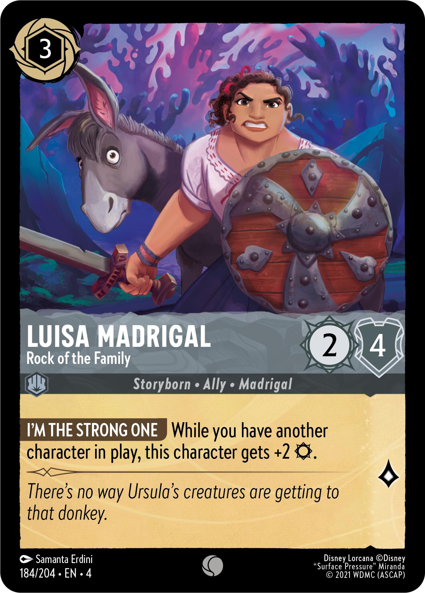 Luisa Madrigal - Rock of the Family (184/204) [Ursula's Return] - Disney - Card Brawlers | Quebec | Canada |