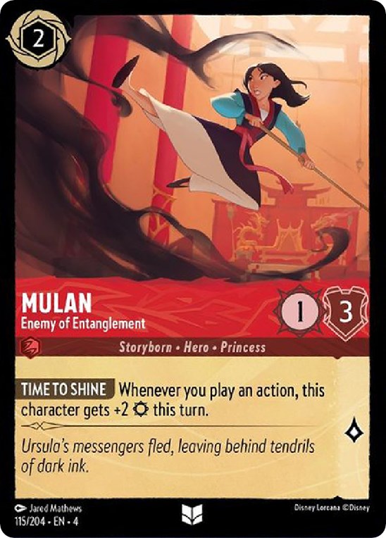 Mulan - Enemy of Entanglement (115/204) [Ursula's Return] - Disney - Card Brawlers | Quebec | Canada |