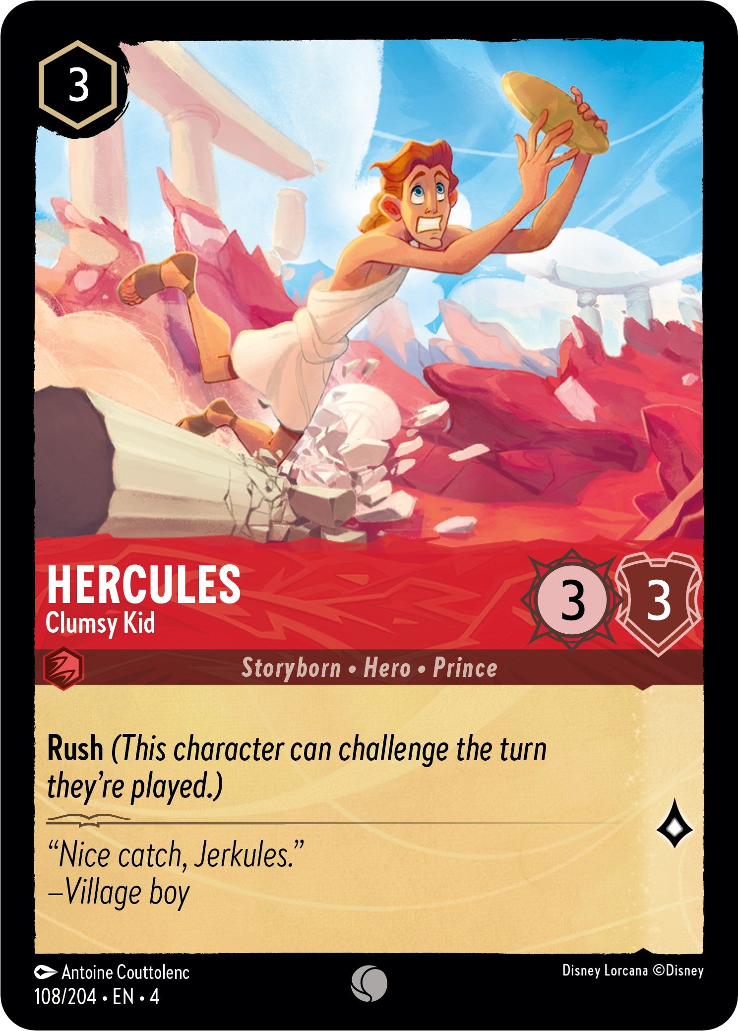 Hercules - Clumsy Kid (108/204) [Ursula's Return] - Disney - Card Brawlers | Quebec | Canada |