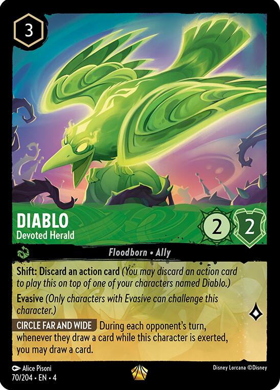 Diablo - Devoted Herald (70/204) [Ursula's Return] - Disney - Card Brawlers | Quebec | Canada |