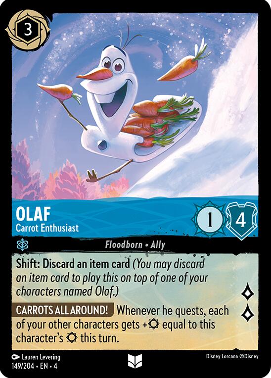 Olaf - Carrot Enthusiast (149/204) [Ursula's Return] - Disney - Card Brawlers | Quebec | Canada |