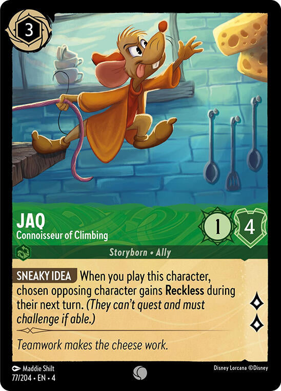 Jaq - Connoisseur of Climbing (77/204) [Ursula's Return] - Disney - Card Brawlers | Quebec | Canada |