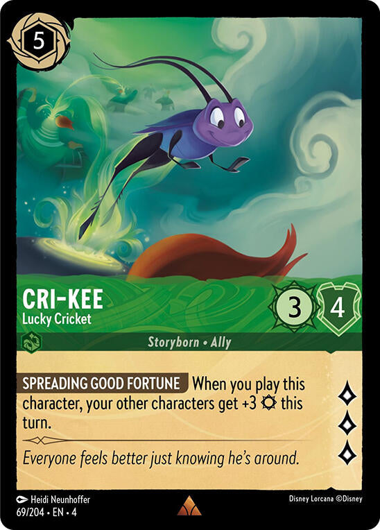 Cri-Kee - Lucky Cricket (69/204) [Ursula's Return] - Disney - Card Brawlers | Quebec | Canada |