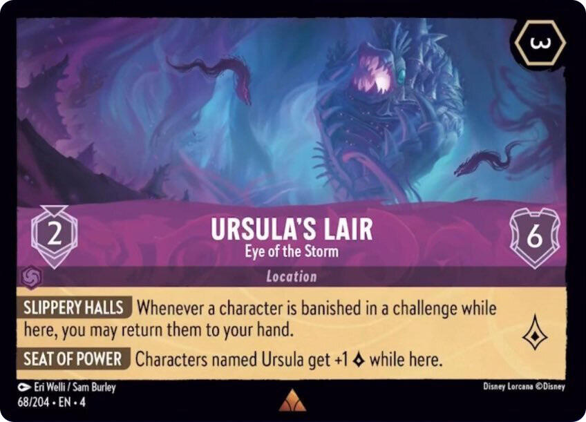 Ursula's Lair - Eye of the Storm (68/204) [Ursula's Return] - Disney - Card Brawlers | Quebec | Canada |