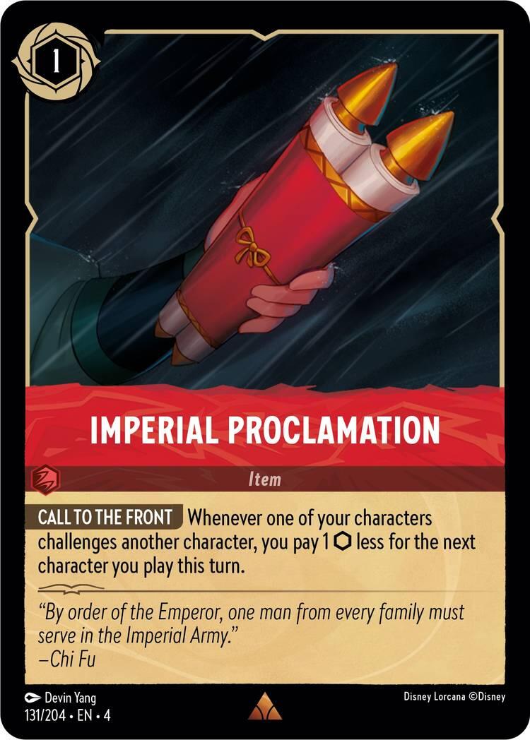 Imperial Proclamation (131/204) [Ursula's Return] - Disney - Card Brawlers | Quebec | Canada |