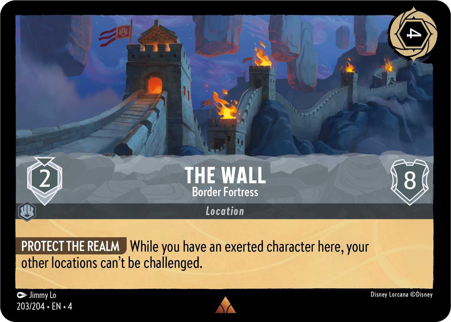 The Wall - Border Fortress (203/204) [Ursula's Return] - Disney - Card Brawlers | Quebec | Canada |