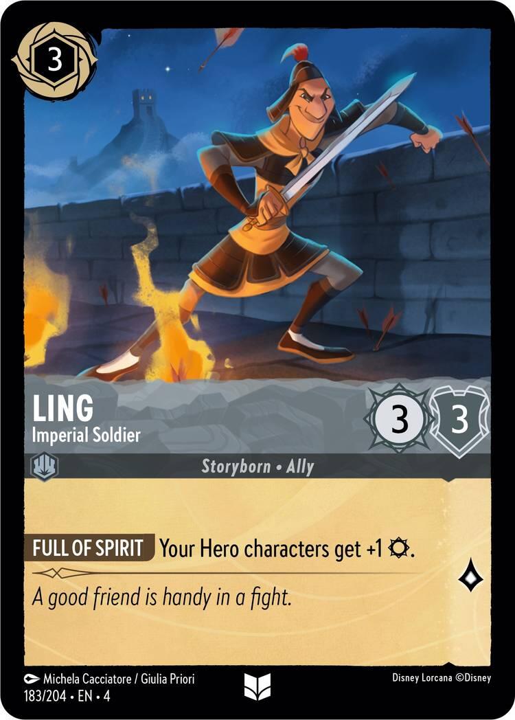 Ling - Imperial Soldier (183/204) [Ursula's Return] - Disney - Card Brawlers | Quebec | Canada |