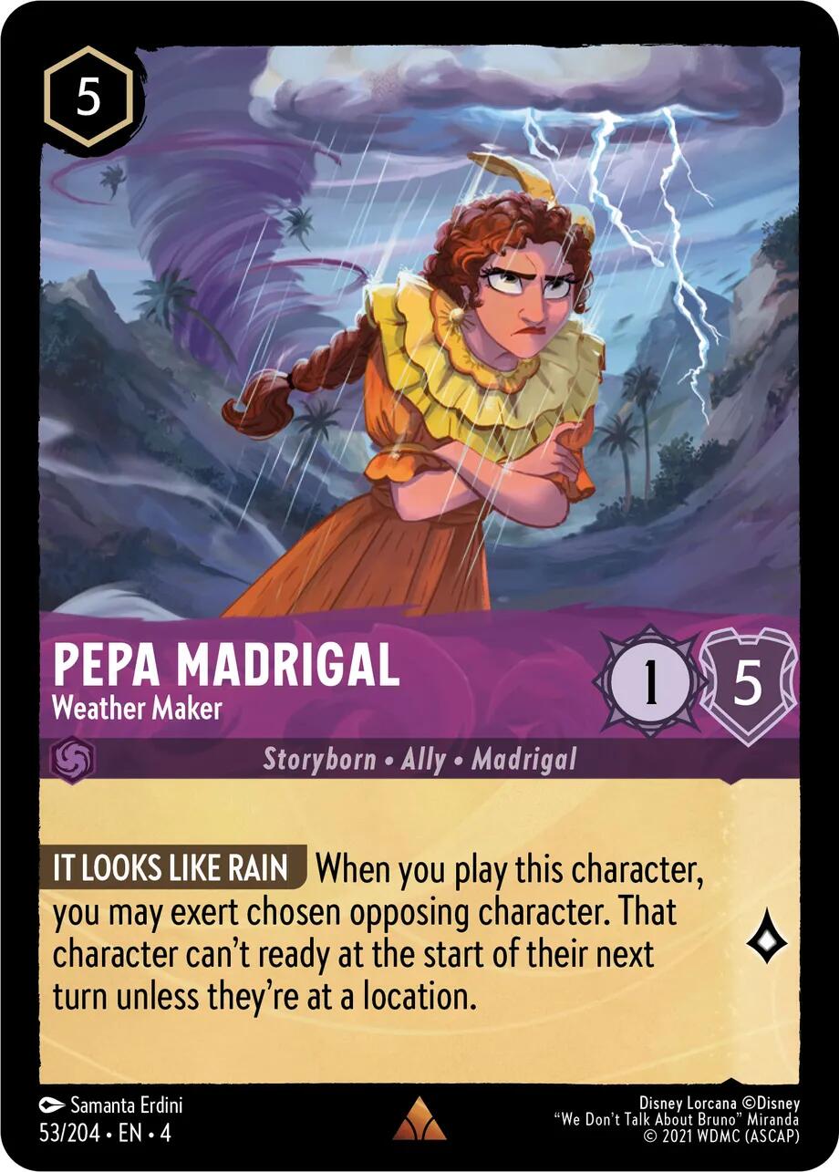 Pepa Madrigal - Weather Maker (53/204) [Ursula's Return] - Disney - Card Brawlers | Quebec | Canada |