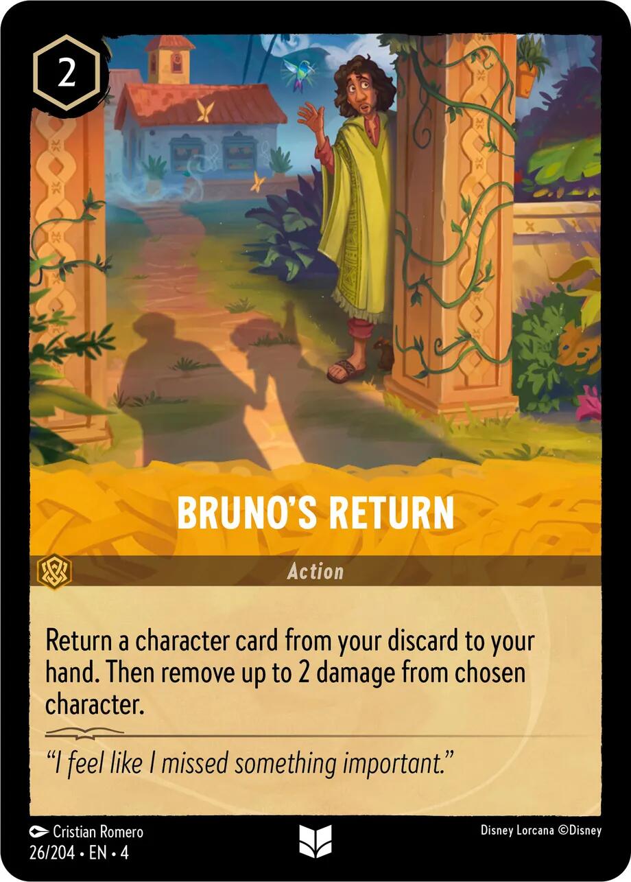 Bruno's Return (26/204) [Ursula's Return] - Disney - Card Brawlers | Quebec | Canada |