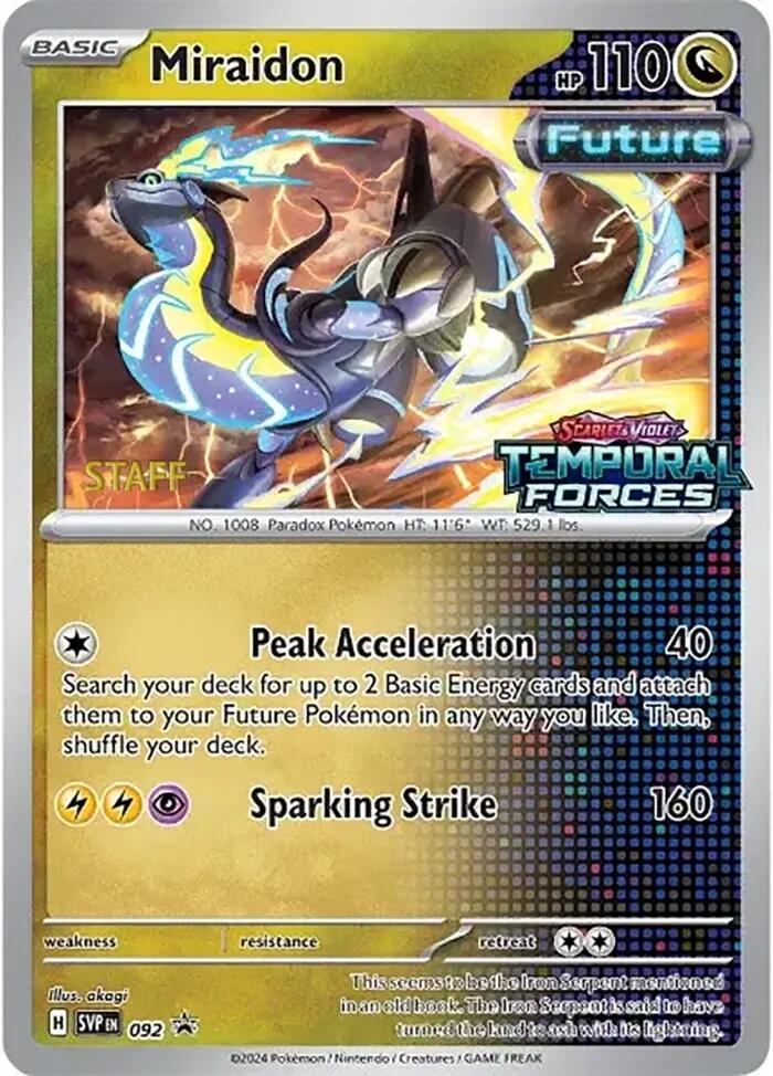 Miraidon (092) (Stamped) (Staff) [Scarlet & Violet: Black Star Promos] - Pokémon - Card Brawlers | Quebec | Canada |