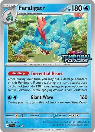 Feraligatr (089) (Staff Prerelease Promo) [Scarlet & Violet: Black Star Promos] - Pokémon - Card Brawlers | Quebec | Canada |