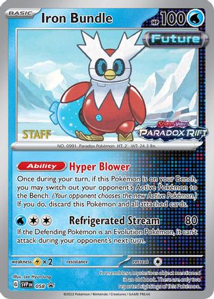 Iron Bundle (058) (Staff Prerelease Promo) [Scarlet & Violet: Black Star Promos] - Pokémon - Card Brawlers | Quebec | Canada |