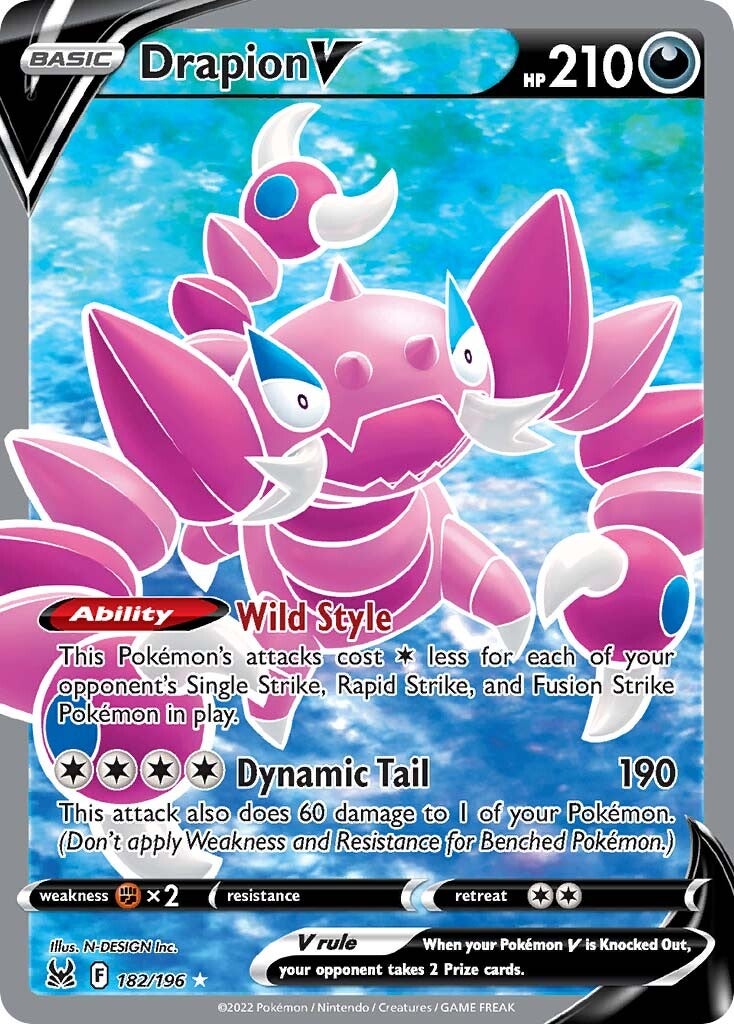 Drapion V (182/196) [Sword & Shield: Lost Origin] - Pokémon - Card Brawlers | Quebec | Canada |