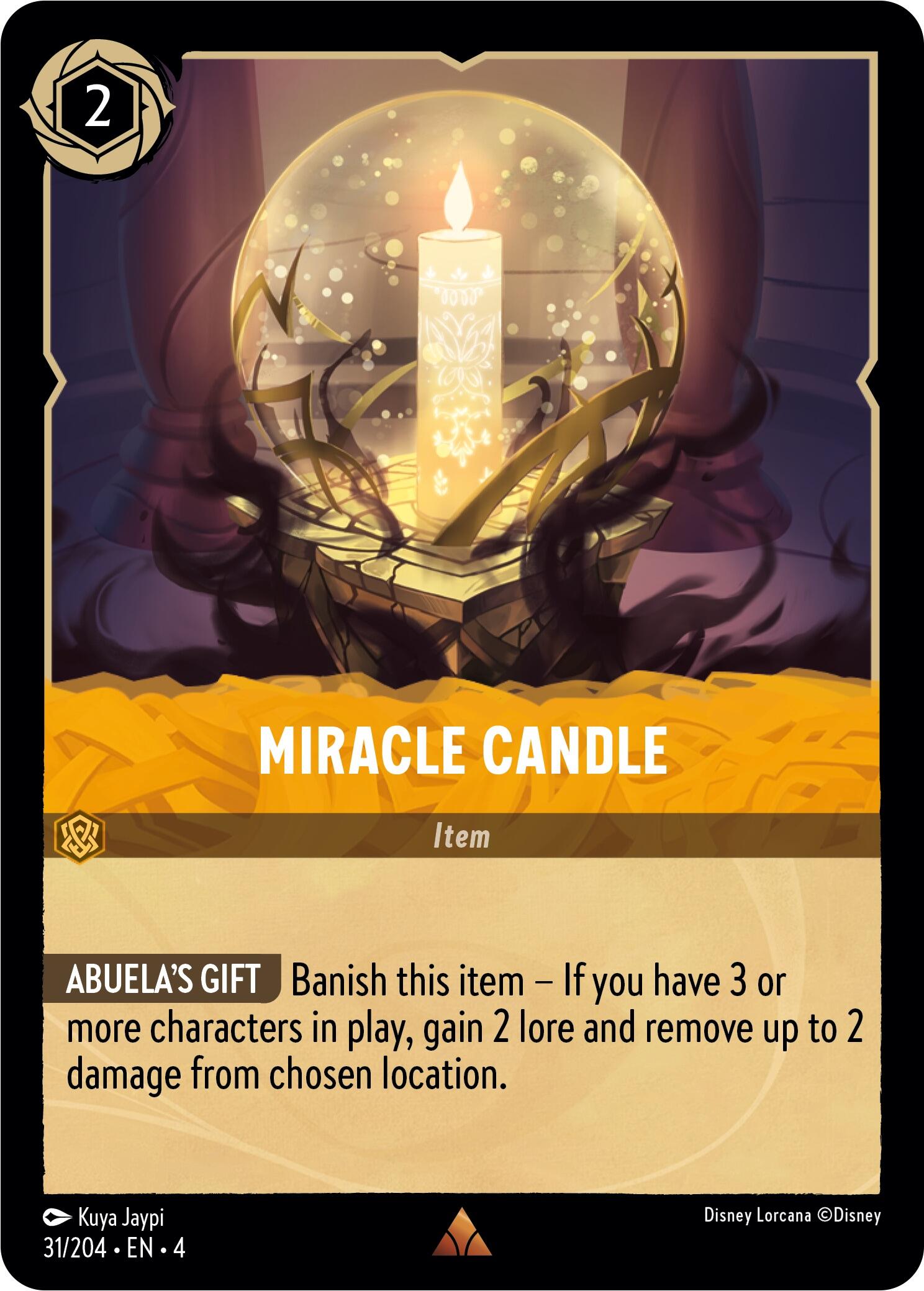 Miracle Candle (31/204) [Ursula's Return] - Disney - Card Brawlers | Quebec | Canada |